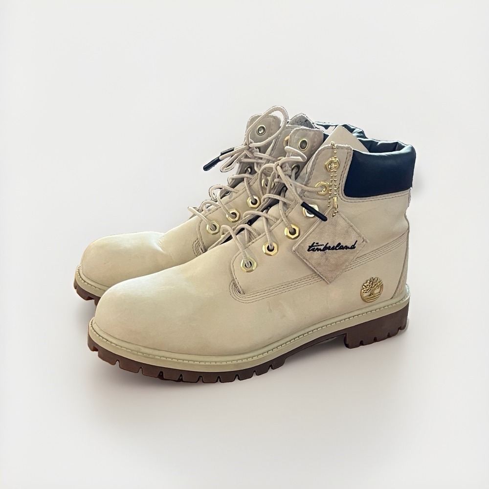 Timberland Youth Boys 6.5 EU 39.5 Bone Ivory 6 In Waterproof Boots EU Women's 9